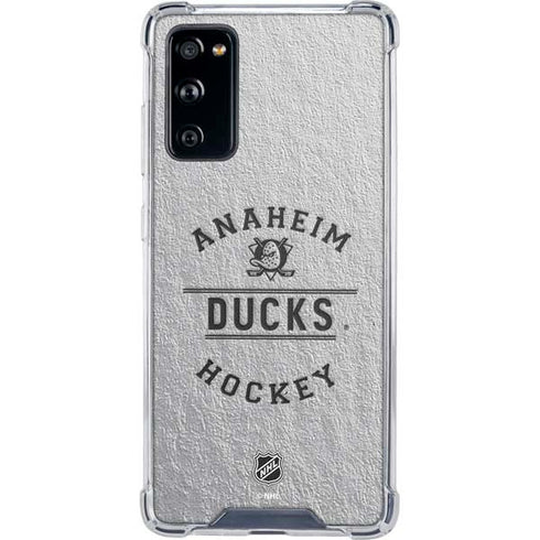 NHL Anaheim Ducks Black Text Galaxy S20 FE Clear Case